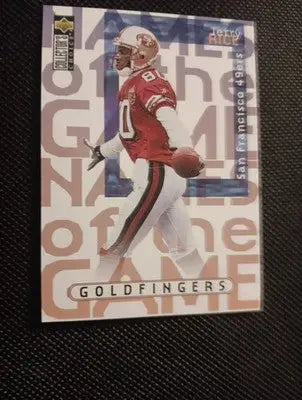 1997 Upper Deck Collector’s Choice - Jerry Rice ’Goldfingers’ #47. NRMT+ - Football Card Single