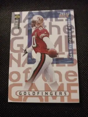 1997 Upper Deck Collector’s Choice - Jerry Rice ’Goldfingers’ #47. NRMT+ - Football Card Single