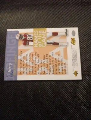 1997 Upper Deck Collector’s Choice - Jerry Rice ’Goldfingers’ #47. NRMT+ - Football Card Single