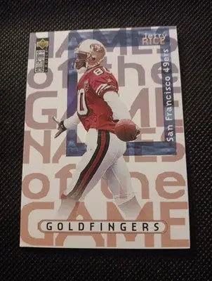 1997 Upper Deck Collector’s Choice - Jerry Rice ’Goldfingers’ #47. NRMT+ - Football Card Single