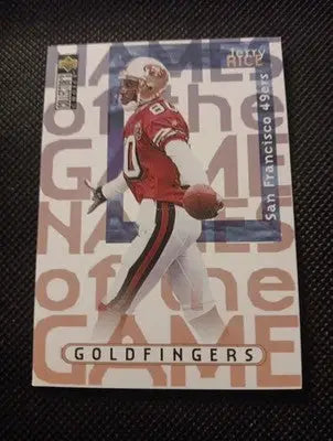 1997 Upper Deck Collector’s Choice - Jerry Rice ’Goldfingers’ #47. NRMT+ - Football Card Single