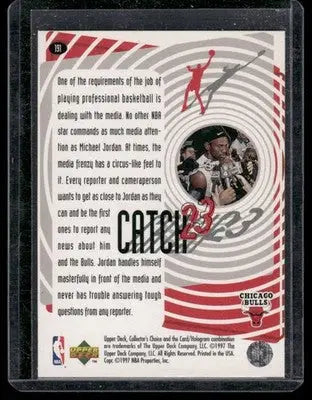 Michael Jordan basketball trading card from 1997 Upper Deck Collector’s Choice Michael Jordan series