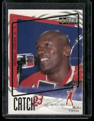 1997 Upper Deck Collector’s Choice Michael Jordan basketball trading card featuring Catch 23