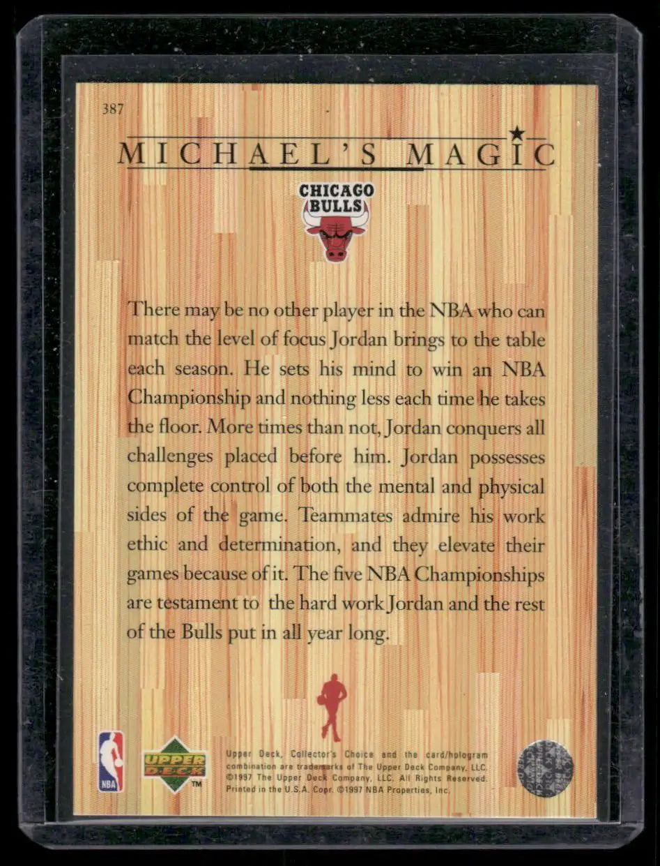 1997 Upper Deck Collector’s Choice Michael Jordan #387 Basketball