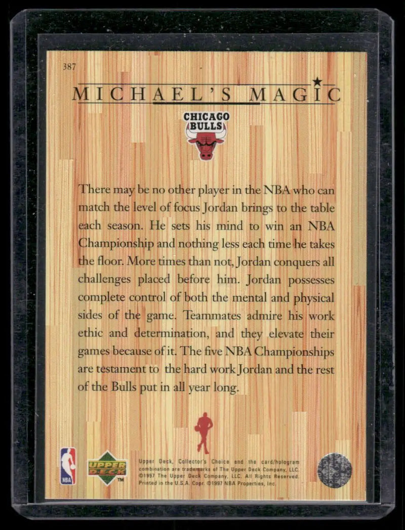 1997 Upper Deck Collector’s Choice Michael Jordan #387 Basketball