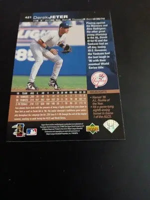 1997 Upper Deck - Ken Griffey Jr’s Hot List Derek Jeter #421. NY Yankees. NRMT+