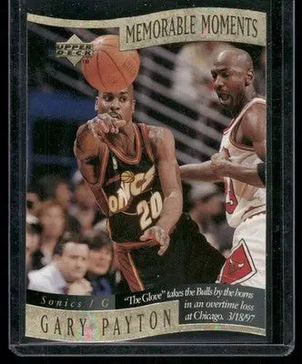 1997 Upper Deck Memorable Moments Gary Payton #9 9 of 10 Basketball - Basketball Card Single