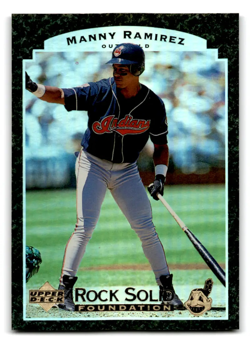 1997 Upper Deck Rock Solid Foundation #RS10 Manny Ramirez NM Near Mint ID:82052 - Baseball Card Single
