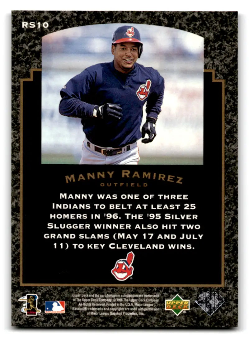 1997 Upper Deck Rock Solid Foundation #RS10 Manny Ramirez NM Near Mint ID:82052 - Baseball Card Single