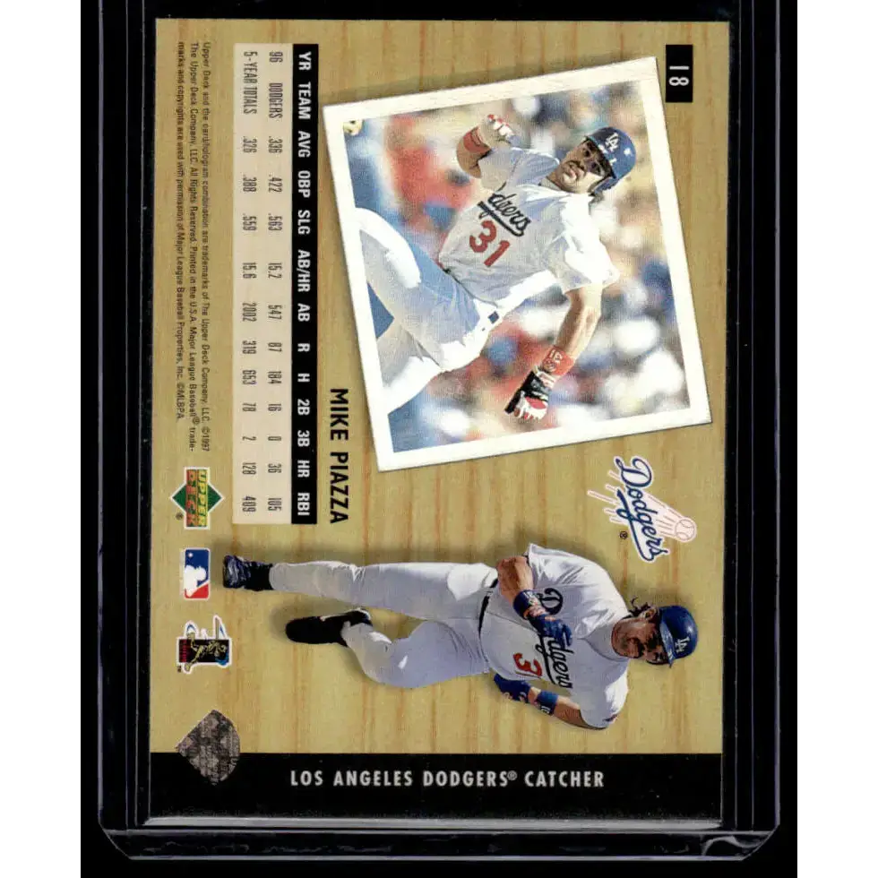 1997 Upper Deck UD3 #18 Mike Piazza EX/NM Los Angeles Dodgers Baseball Card - Baseball Card Single