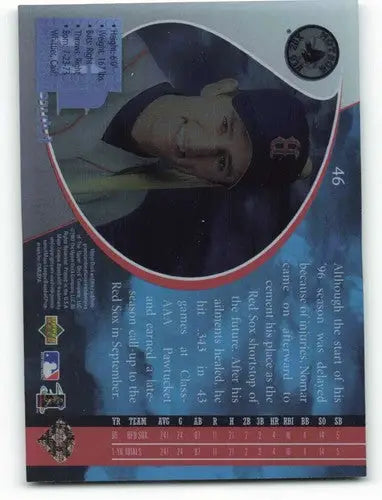 Original gloss baseball card back from 1997 Upper Deck UD3 Nomar Garciaparra Red Sox