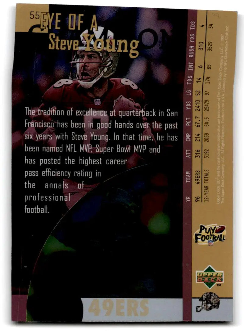 1997 Upper Deck UD3 #55 Steve Young - Football Card Single
