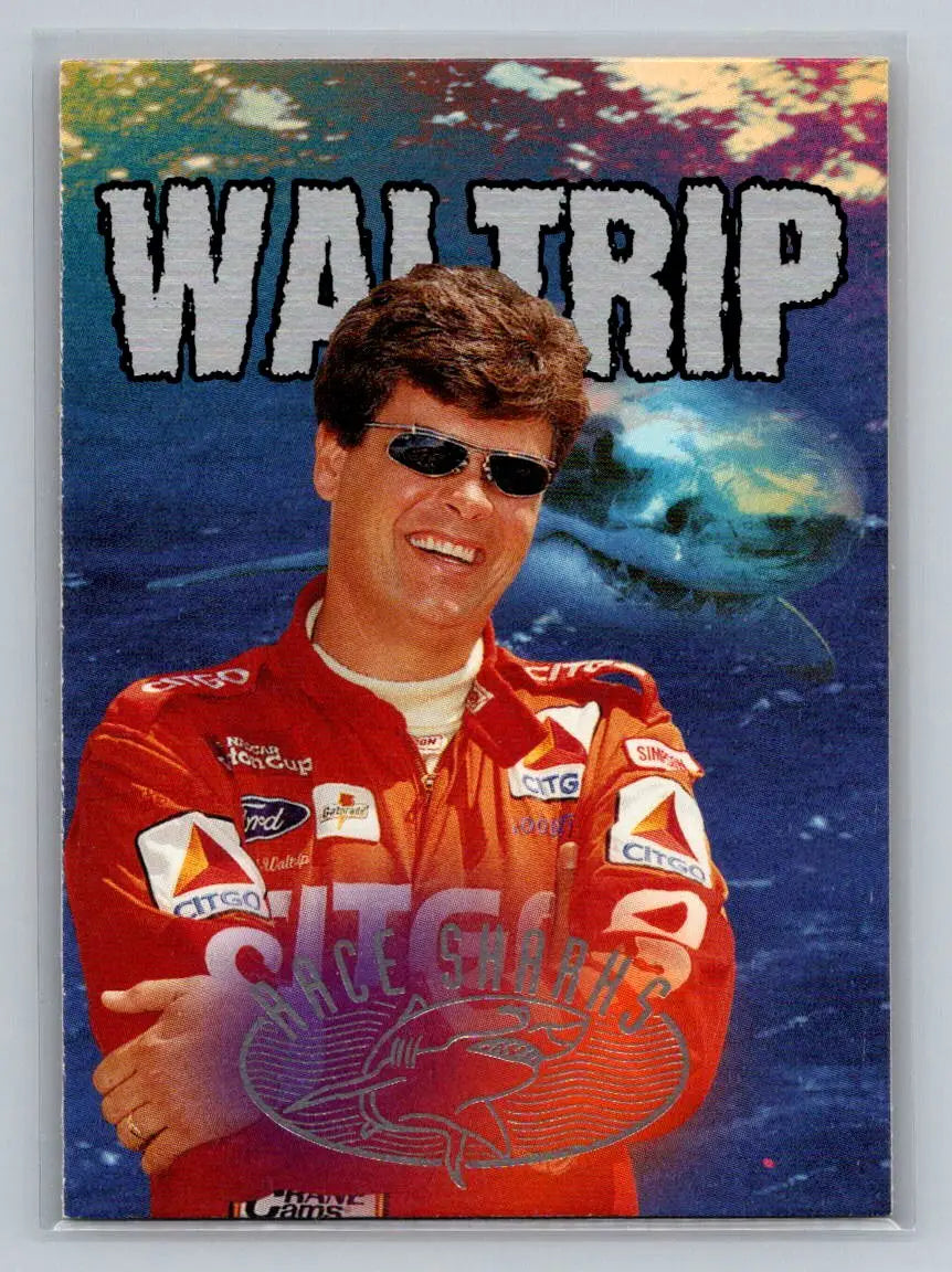 1997 Wheels Race Sharks #12 Michael Waltrip Wood Brothers Racing - Racing Card Single
