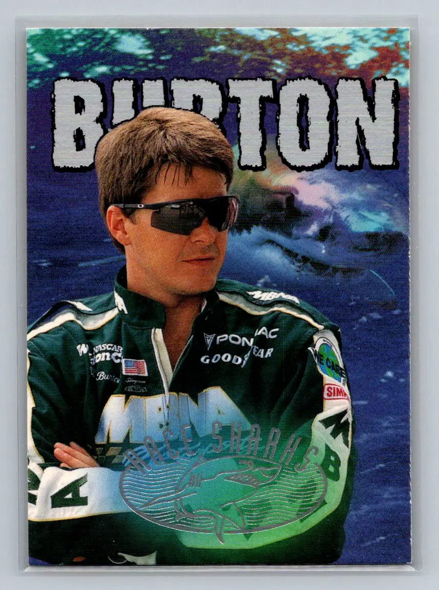 1997 Wheels Race Sharks #19 Ward Burton Bill Davis Racing - Racing Card Single