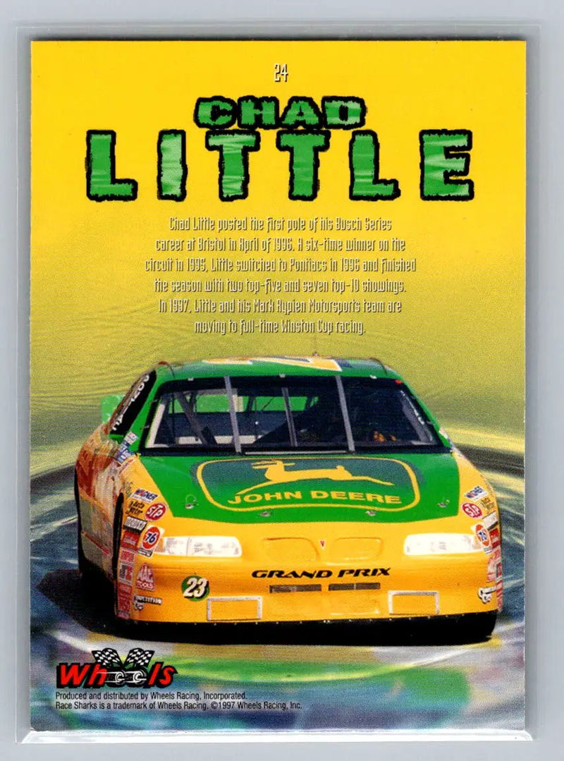1997 Wheels Race Sharks #24 Chad Little Mark Rypien Motorsports - Racing Card Single