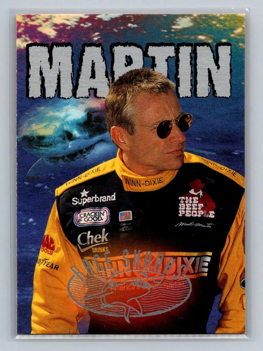 1997 Wheels Race Sharks #27 Mark Martin Roush Racing - Racing Card Single