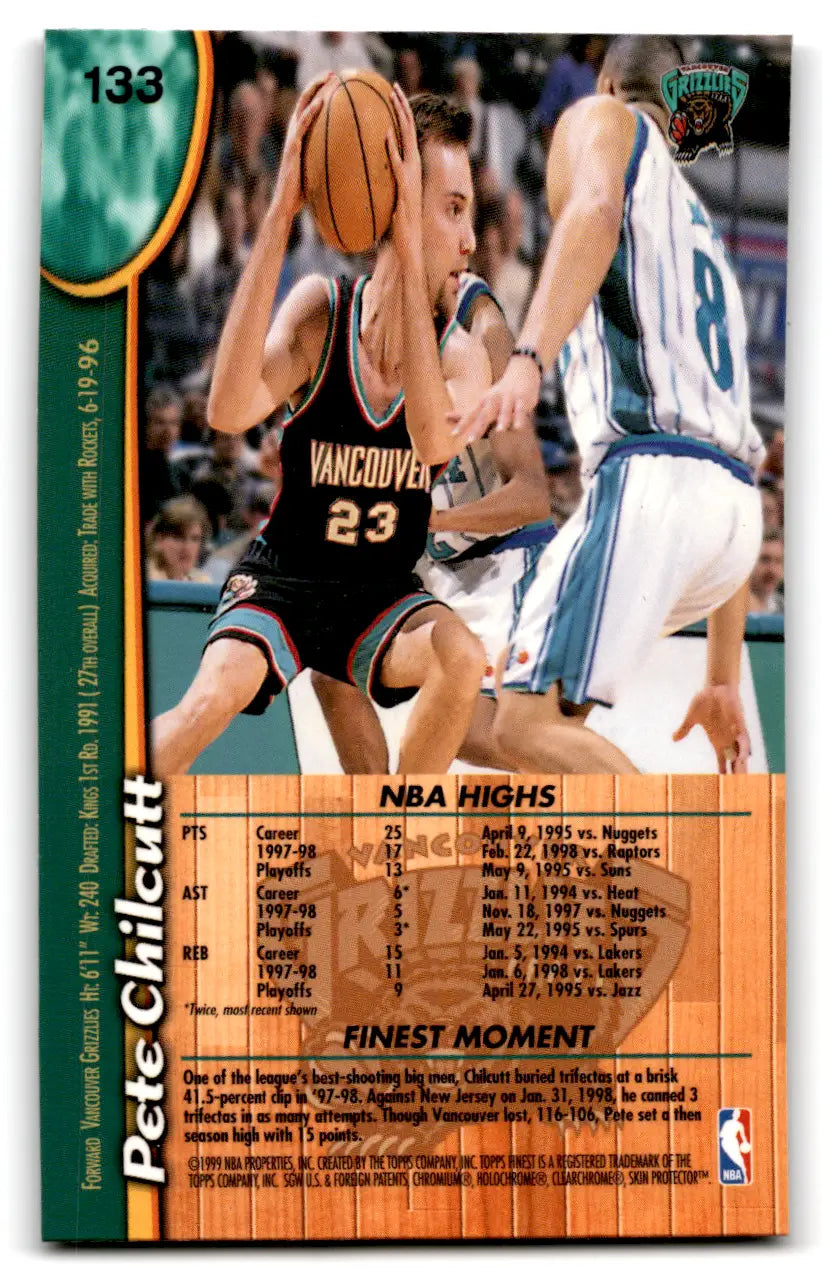 1998-99 Finest Pete Chilcutt #133 with protector - Basketball Card Single