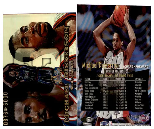 Michael Dickerson basketball card from 1998-99 Flair Showcase Row 1 showcase row, NM-MT condition