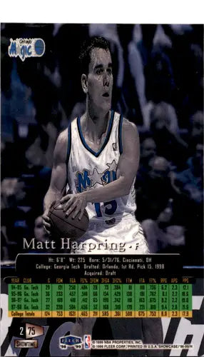 1998-99 Flair Showcase Row 2 #75 Matt Harpring NM Near Mint Magic ID:46118 - Basketball Card Single