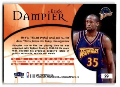 1998-99 Fleer Brilliants #29 Erick Dampier - Basketball Card Single