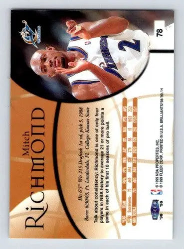 1998-99 Fleer Brilliants #78 Mitch Richmond NM-MT - Basketball Card Single