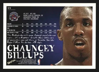 1998-99 NBA Hoops Chauncey Billups #99 Toronto Raptors HOF