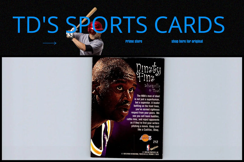 Shaquille O’Neal 1998-99 SkyBox Premium #212 trading card showcasing basketball legend