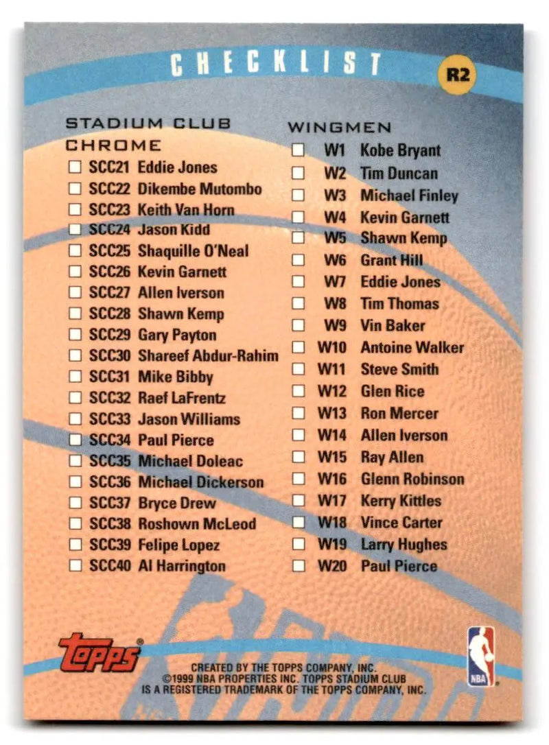 1998-99 Stadium Club #R2 Series 2 Checklist: 223-240 Checklists Retail - Other