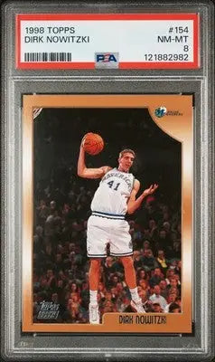 1998-99 Topps #154 Dirk Nowitzki Rookie PSA 8 - Basketball Card Single