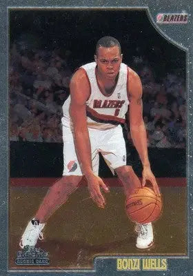 1998-99 Topps Chrome Bonzi Wells #205 RC Portland Trail Blazers - Basketball Card Single