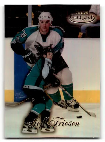 Original gloss Hockey card from 1998-99 Topps Gold Label Class 1 Jeff Friesen Sharks