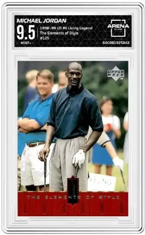 1998-99 UD MJ Living Legend Michael Jordan #125 Elements of Style Golf AC 9.5 - Basketball Card Single