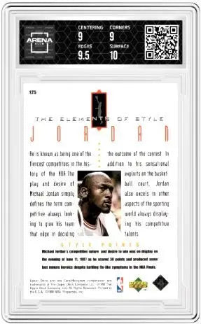 1998-99 UD MJ Living Legend Michael Jordan #125 Elements of Style Golf AC 9.5 - Basketball Card Single