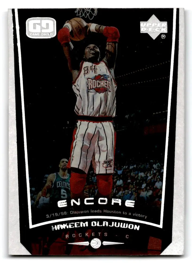1998-99 Upper Deck Encore #30 Hakeem Olajuwon - Basketball Card Single