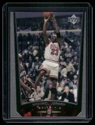 1998-99 Upper Deck Michael Jordan basketball trading card featuring Chicago Bulls player