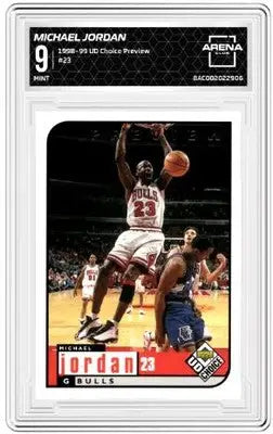 Graded 1998-99 Upper Deck UD Choice Preview Michael Jordan basketball card