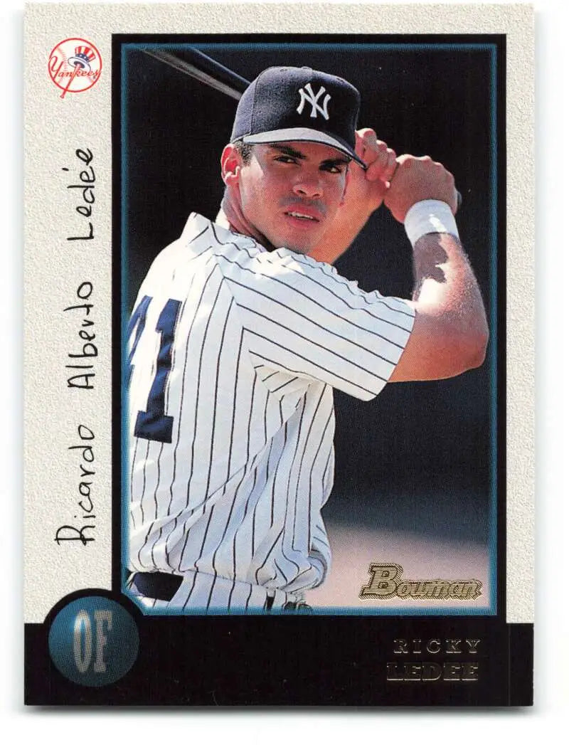 1998 Bowman #105 Ricky Ledee EX Excellent New York Yankees Baseball Card - Baseball Card Single
