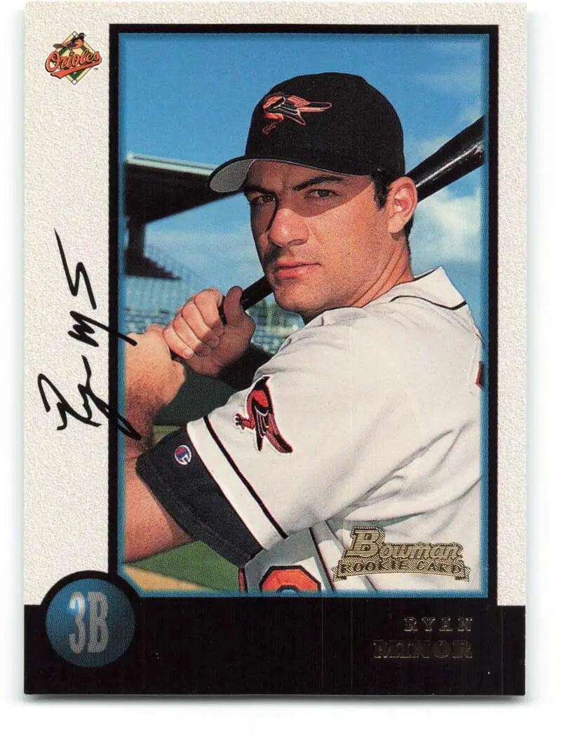 1998 Bowman #107 Ryan Minor EX Excellent RC Rookie Baltimore Orioles Baseball Card - Baseball Card Single