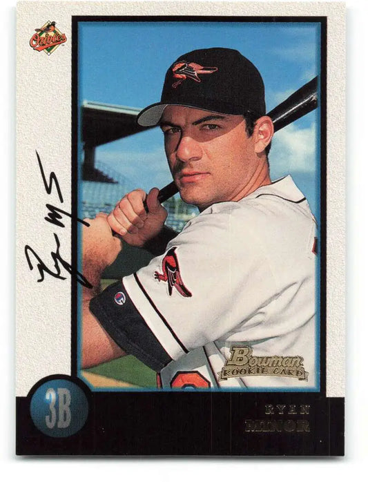 1998 Bowman #107 Ryan Minor EX Excellent RC Rookie Baltimore Orioles Baseball Card - Baseball Card Single