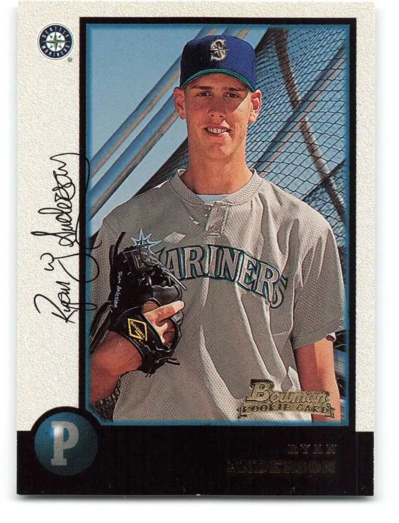 1998 Bowman #129 Ryan Anderson EX Excellent RC Rookie Seattle Mariners Baseball Card - Baseball Card Single