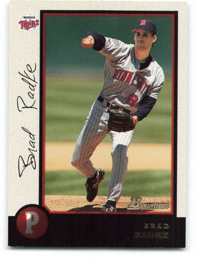 1998 Bowman #13 Brad Radke EX Excellent Minnesota Twins Baseball Card - Baseball Card Single