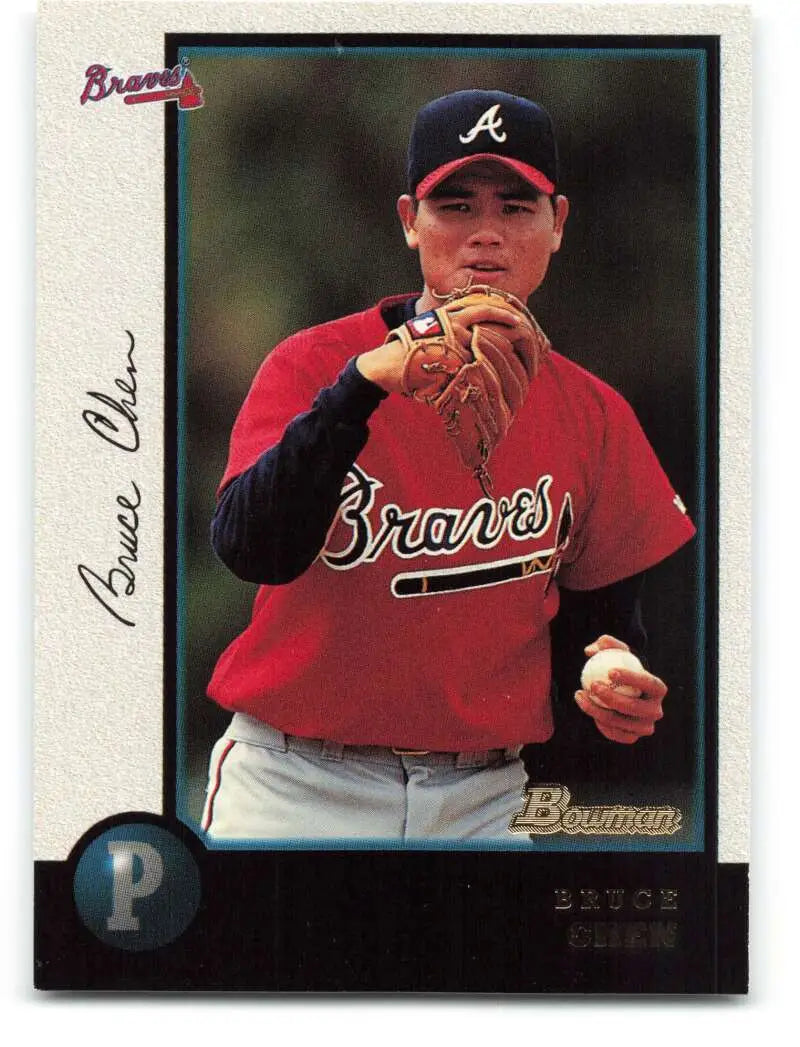 1998 Bowman #131 Bruce Chen EX Excellent Atlanta Braves Baseball Card - Baseball Card Single