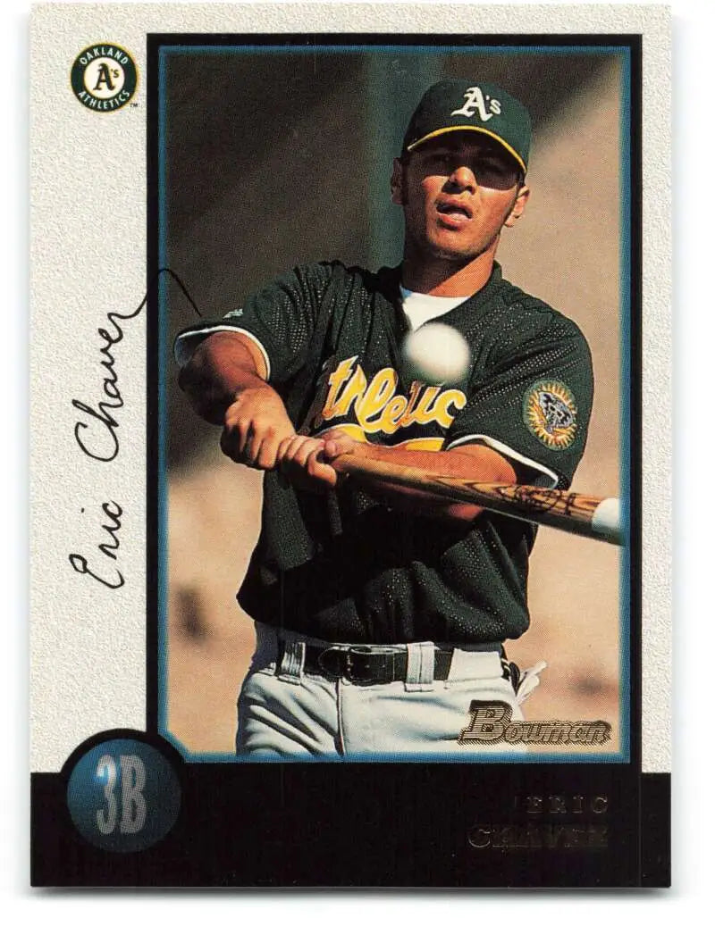 1998 Bowman #133 Eric Chavez EX Excellent Oakland Athletics Baseball Card - Baseball Card Single