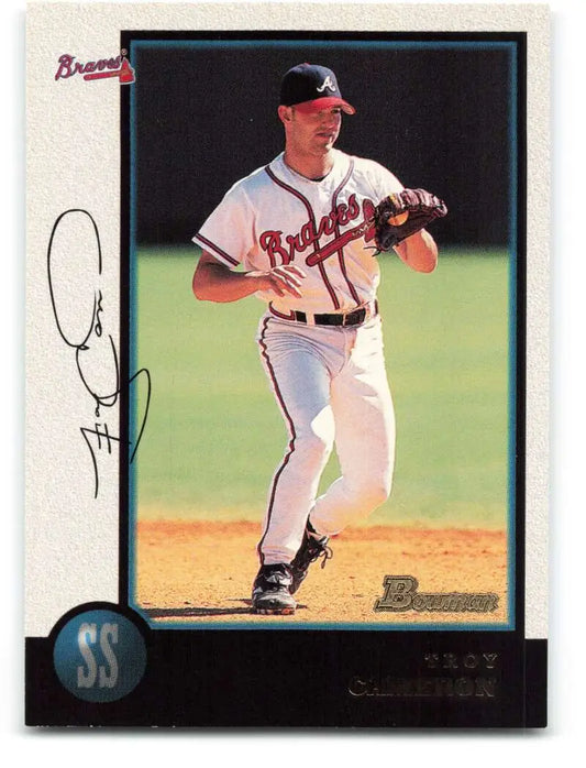 1998 Bowman #135 Troy Cameron EX Excellent Atlanta Braves Baseball Card - Baseball Card Single