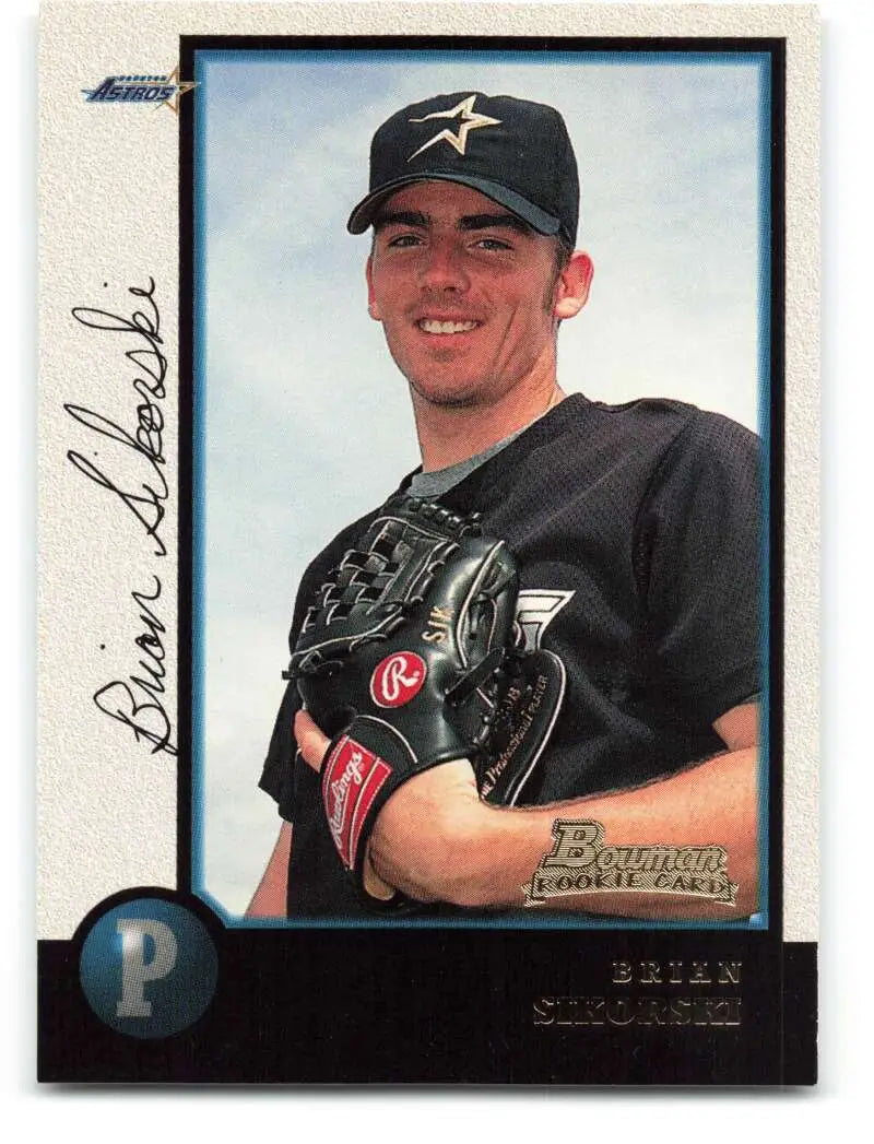 1998 Bowman #136 Brian Sikorski EX Excellent RC Rookie Houston Astros Baseball Card - Baseball Card Single