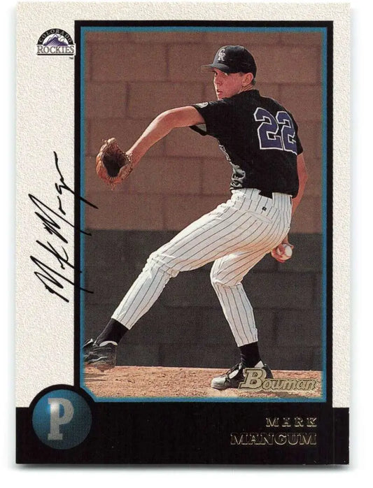 1998 Bowman #139 Mark Mangum EX Excellent Colorado Rockies Baseball Card - Baseball Card Single