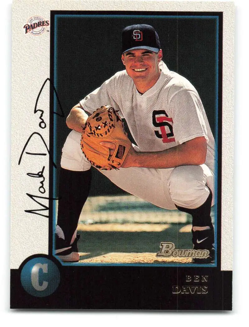 1998 Bowman #142 Ben Davis EX Excellent San Diego Padres Baseball Card - Baseball Card Single