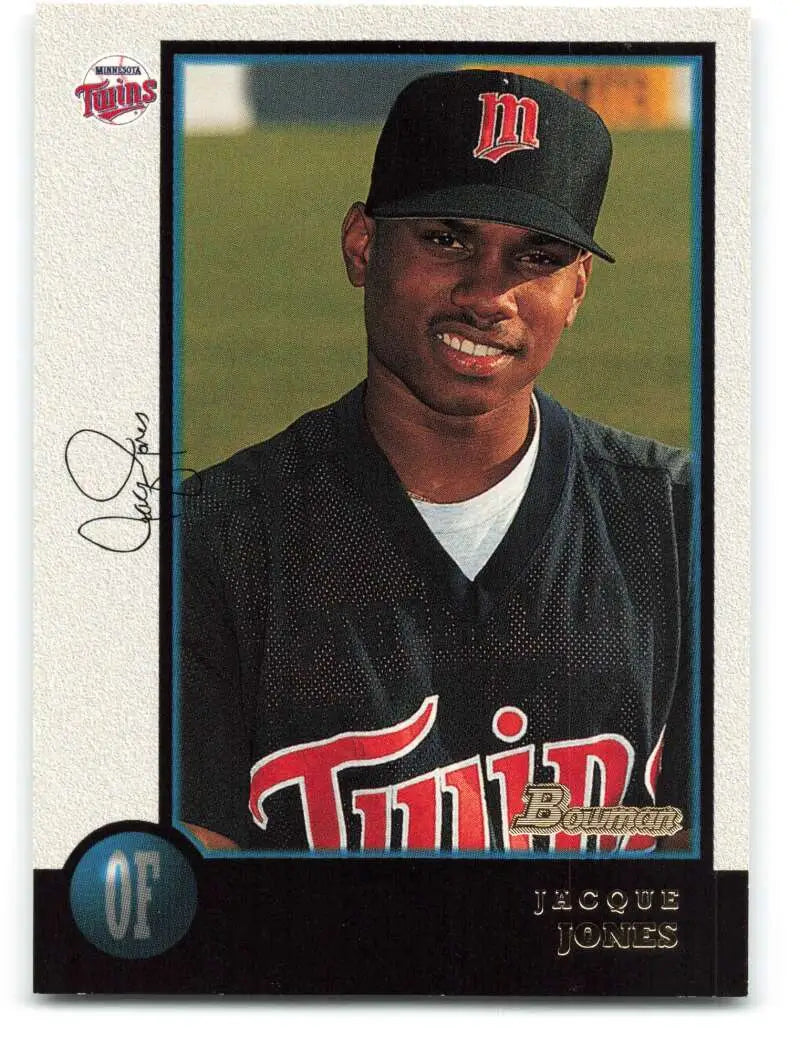 1998 Bowman #143 Jacque Jones EX Excellent Minnesota Twins Baseball Card - Baseball Card Single