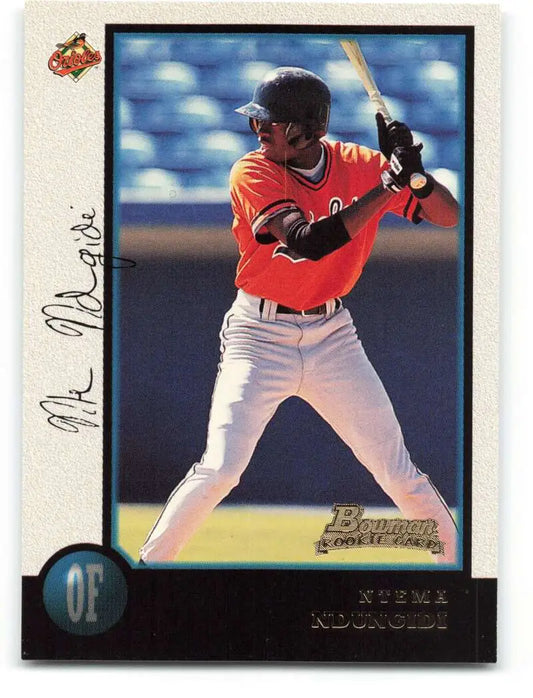 1998 Bowman #151 Ntema Ndungidi EX Excellent RC Rookie Baltimore Orioles Baseball Card - Baseball Card Single