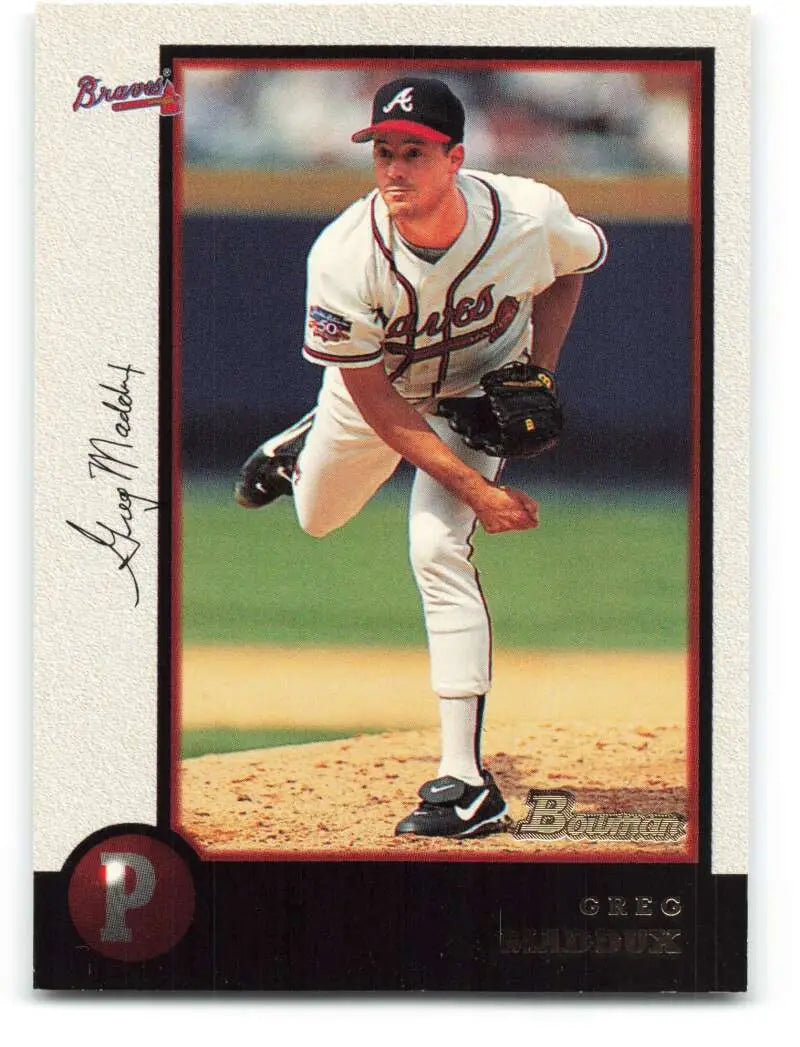 1998 Bowman #16 Greg Maddux EX Excellent Atlanta Braves Baseball Card - Baseball Card Single